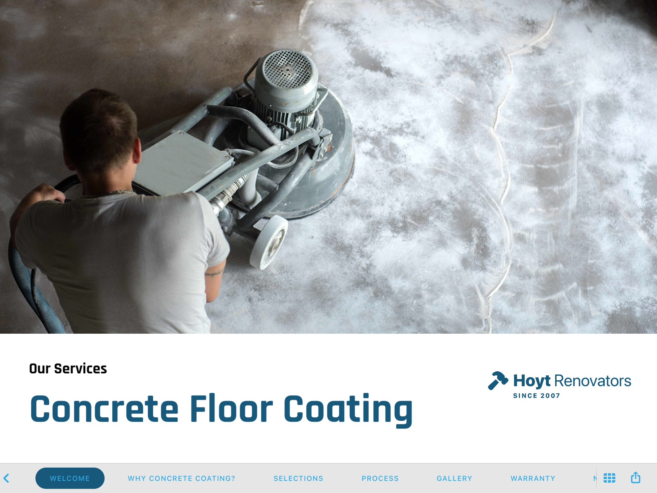 Our Services - Concrete Floor Coatings